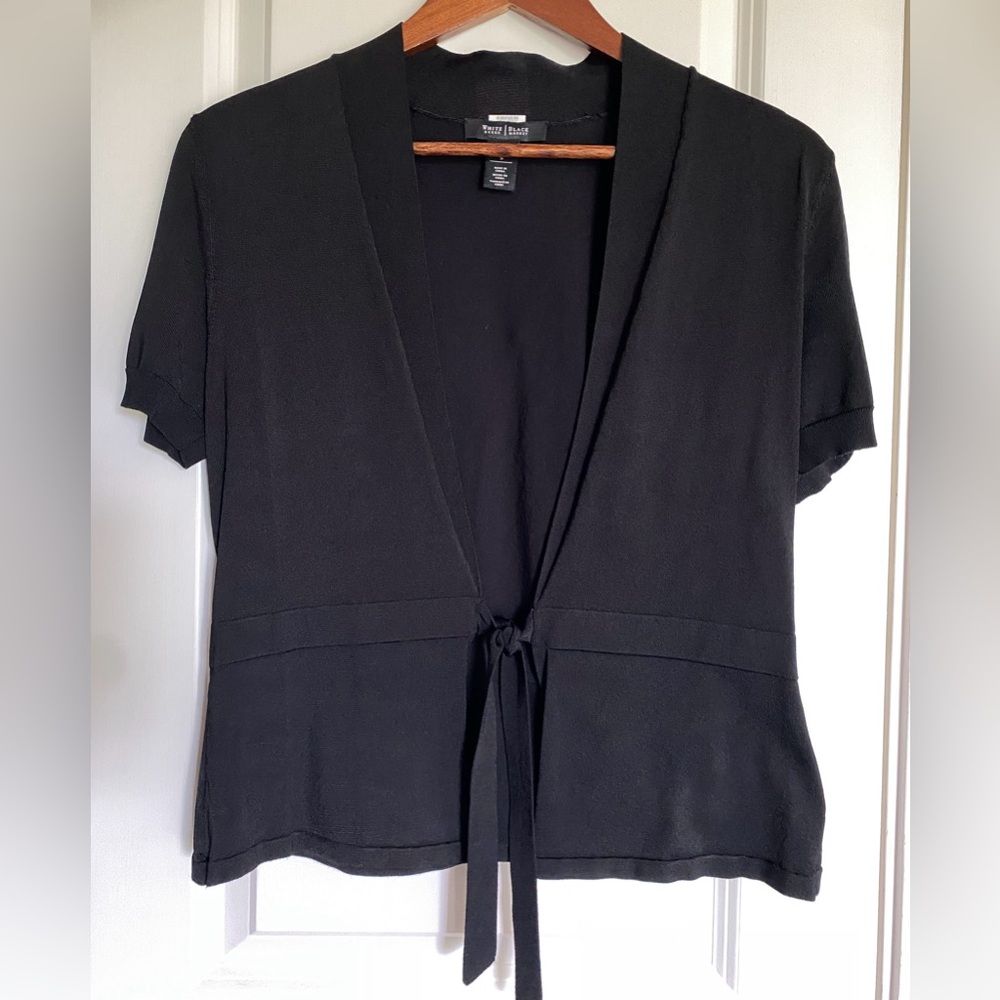 White House Black Market shrug, black, S